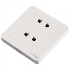 施耐德 开关插座 面板 绎尚系列镜瓷白色 10A四孔电源插座