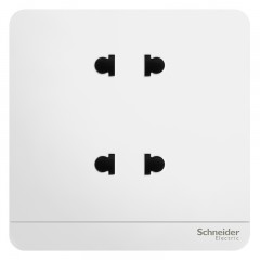 施耐德 开关插座 面板 绎尚系列镜瓷白色 10A四孔电源插座