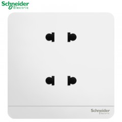 施耐德 开关插座 面板 绎尚系列镜瓷白色 10A四孔电源插座