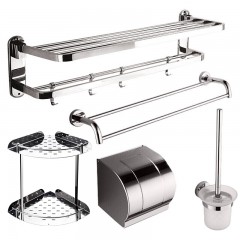 菲尔特 不锈钢浴室五金挂件套装 毛巾架浴巾架置物架 五件套 TZ505