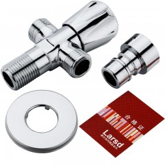 莱尔诗丹  双用角阀 一进二出三通角阀 全铜加厚三角阀止水阀 LD112T