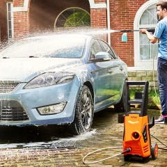 亿力 YLQ4650C-100C 清洗机 家用洗车机 高压清洗机 橙色