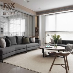 富兴 房间卧室满铺地毯客厅茶几地毯北欧现代简约床边毯纯色家用定制