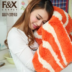 富兴 地毯浴室毯现代简约欧美条纹地垫卫生间可机洗弹力丝家用毯