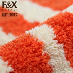 富兴 地毯浴室毯现代简约欧美条纹地垫卫生间可机洗弹力丝家用毯