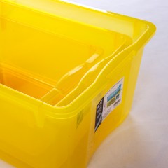 茶花 塑料收纳箱收纳衣服收纳盒衣物储物箱玩具整理箱大中小号