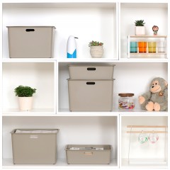 茶花 塑料方形储物箱衣服被子收纳箱小号盒子有盖整理箱衣柜收纳盒