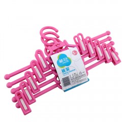 茶花 裤架裤夹塑料晒裤架衣柜裤夹衣架晒架夹子10只