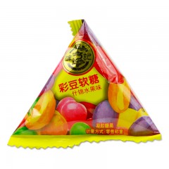 徐福记 彩豆软糖 什锦味500g婚庆装果汁喜糖 儿童零食糖豆散装批发