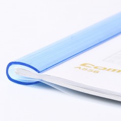 齐心 办公5个装彩色抽杆报告夹五色PVC抽杆夹 资料夹A4拉杆文件夹