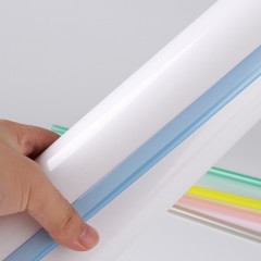 齐心 办公5个装彩色抽杆报告夹五色PVC抽杆夹 资料夹A4拉杆文件夹