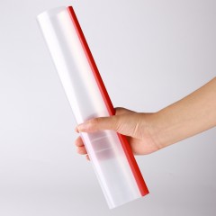 齐心 Q310抽杆夹彩色拉杆夹文件夹A4透明报告夹办公用品 10个装