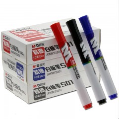 晨光 白板笔易擦办公用品红黑蓝色白板可擦笔大容量记号笔