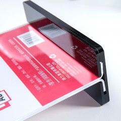 得力 T型抽拉亚克力桌牌展示牌桌面立式A4竖式双面广告台卡签50864