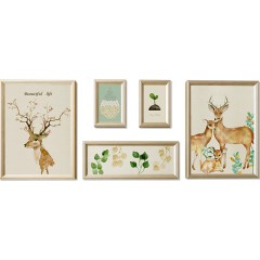 朗格 北欧风格客厅装饰画沙发背景墙挂画组合美式墙画现代简约餐厅壁画