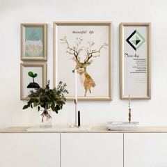 朗格 北欧风格客厅装饰画沙发背景墙挂画组合美式墙画现代简约餐厅壁画