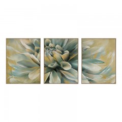 朗格 餐厅壁画三联画客厅玄关卧室床头装饰油画沙发背景墙现代简约挂画