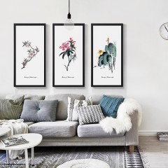 朗格 现代简约装饰画实木大相框挂墙证书拼图海报框广告画框