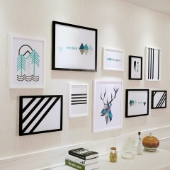 朗格  客厅美式装饰画北欧式壁画挂画组合现代有框画乡村沙发背景画