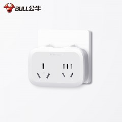 公牛 转换插头多功能一转多插座转换器插线板不带线插排大功率16A GN-B5030
