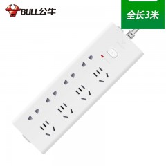 公牛 电源插座接线板插排插线板拖线板双重防雷带线3米  GN-H1440