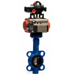 春合 橡胶不锈钢板对夹连接气动蝶阀|气动碟阀厂家 D671X-10Z