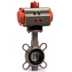 春合 橡胶不锈钢板对夹连接气动蝶阀|气动碟阀厂家 D671X-10Z