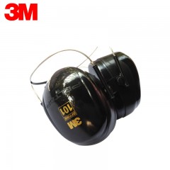 3M H7B颈带不夹头舒适隔音耳罩学习 工厂建筑工地降噪保护听力