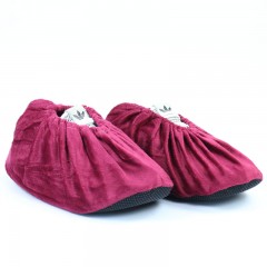 国产  绒布鞋套 家用布加厚防滑耐磨可反复洗 10双