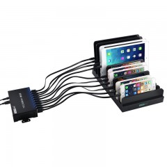 西普莱 10口usb3.0集线器高速扩展hub手机充电刷机分线器外接电源