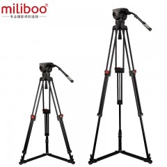 miliboo/米泊 单反摄影摄像机三脚架带液压云台便携铝合金角 M18DT