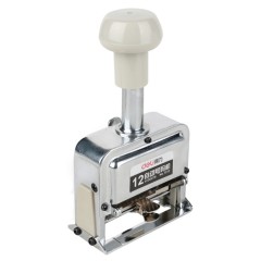 得力 7512号码机 数字印章 12位号码印 打码机 页码机 编码机