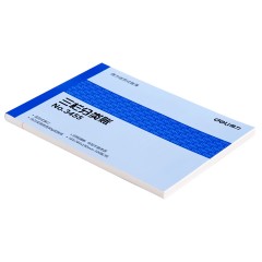 得力 3455三栏分类账本（蓝）100页16K账册活页账簿财务用品