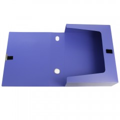 得力 5684粘扣档案盒 4寸A4文件盒资料盒公文盒 宽75mm盒档案塑料