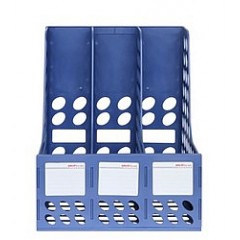 得力 9843 三栏文件框 文件架 文件筐 资料架 文件座