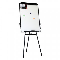 得力 7892支架式可移动三脚架白板 挂纸画板 60 90 办公室白板