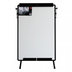 得力 7892支架式可移动三脚架白板 挂纸画板 60 90 办公室白板