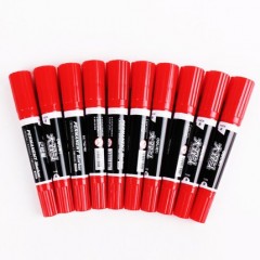 得力 S555大双头记号笔 防水物流大头笔粗头勾线笔 10支/盒