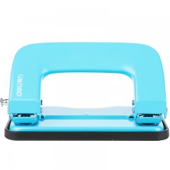 得力 0136两孔打孔机 12页炫彩时尚双孔打孔机打洞机