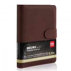 得力 3151多功能活页记事本/皮面本笔记本A5/100页日记本