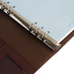 得力 3151多功能活页记事本/皮面本笔记本A5/100页日记本