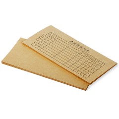 得力 3480凭证封面 封面 牛皮纸封面 凭证封面 25套/包 210*105mm