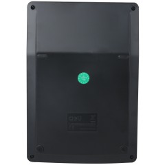 得力 1580典雅型桌上型计算器 办公计算器 大面板太阳能黑色计算器