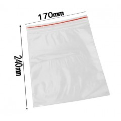 得力 透明自封袋封口袋8号加厚塑料袋包装100只24*17cm办公用3027