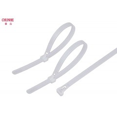 春和 重复使用可松式扎带尼龙可退式扎带活扣扎带塑料封条 白色8*200MM