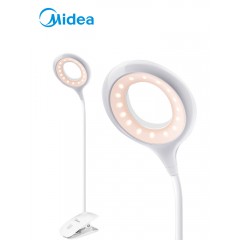 美的 可充电式LED小台灯护眼书桌大学生宿舍卧室床头读书夹子夹式MTD3-MK-01