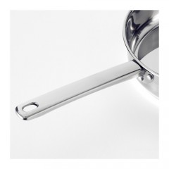 欧巴丽 长柄带盖炒锅 不锈钢厚底电磁炉煎锅