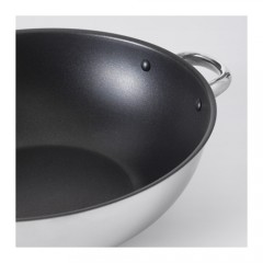 欧巴丽 锅不锈钢炒锅不粘锅深锅炒菜锅特富龙白金