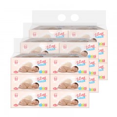 洁云 么么哒系列婴儿家用3层130抽18包软包抽纸中幅抽取式面纸巾