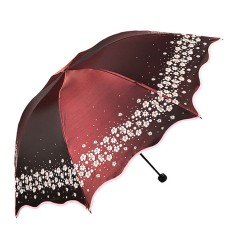 天堂伞 防紫外线防晒遮晴雨伞黑胶折叠伞33230E梨花春色
